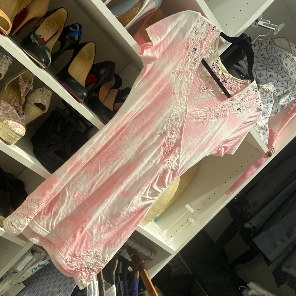 Loveshackfancy dress pink dipdye